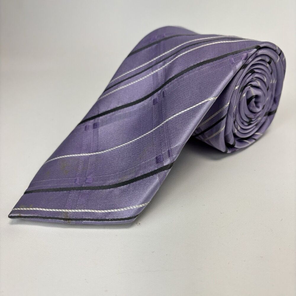 Donald Trump Men's Silk Neck Tie Gold Bar Signature Collection‎ *STAINS READ*
